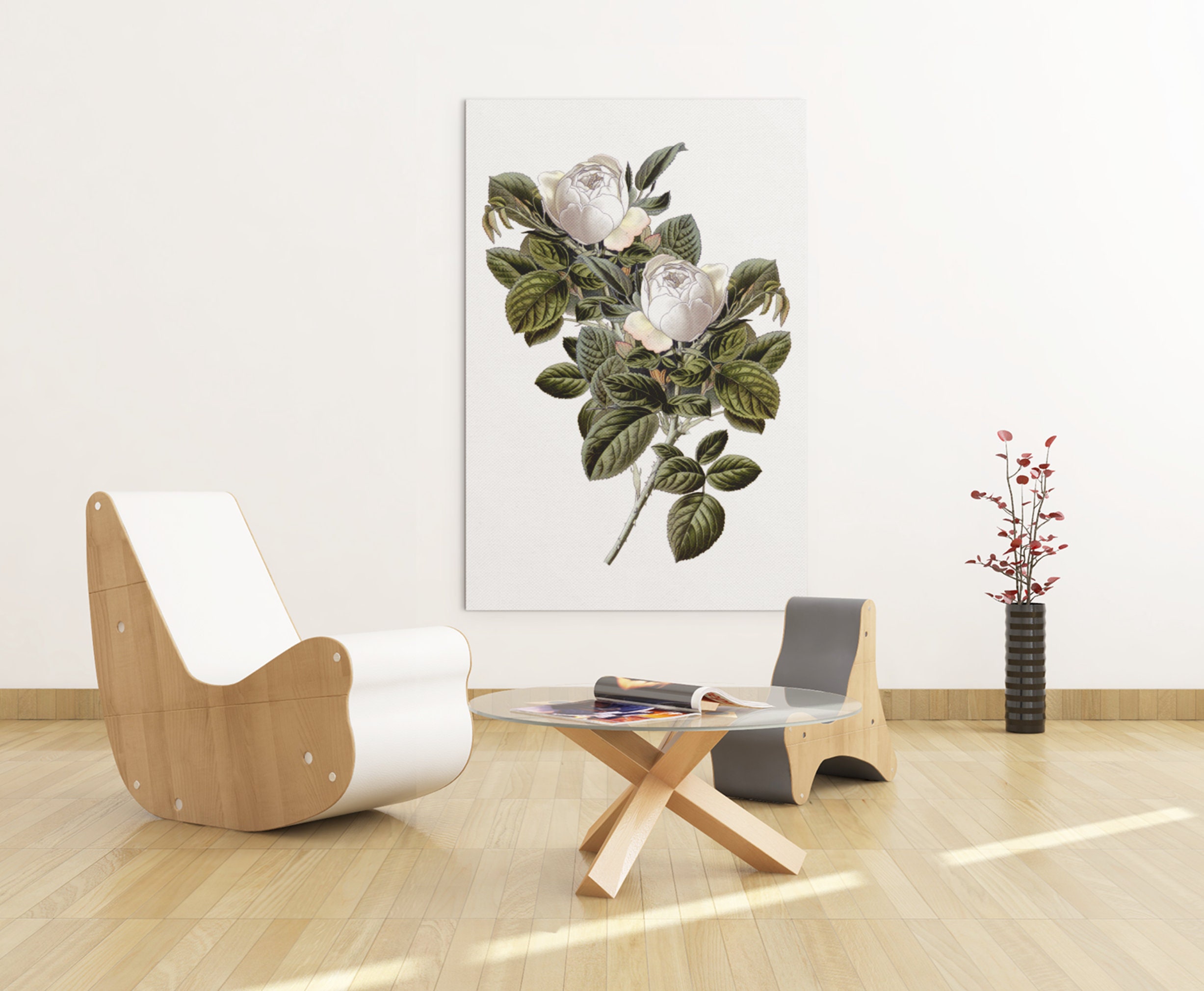 Rose Print Vintage Rose Art Prints Set of 4 Watercolor Etsy