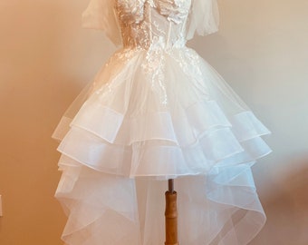 TULLE ASYMMETRY FRILL CAMISOLE