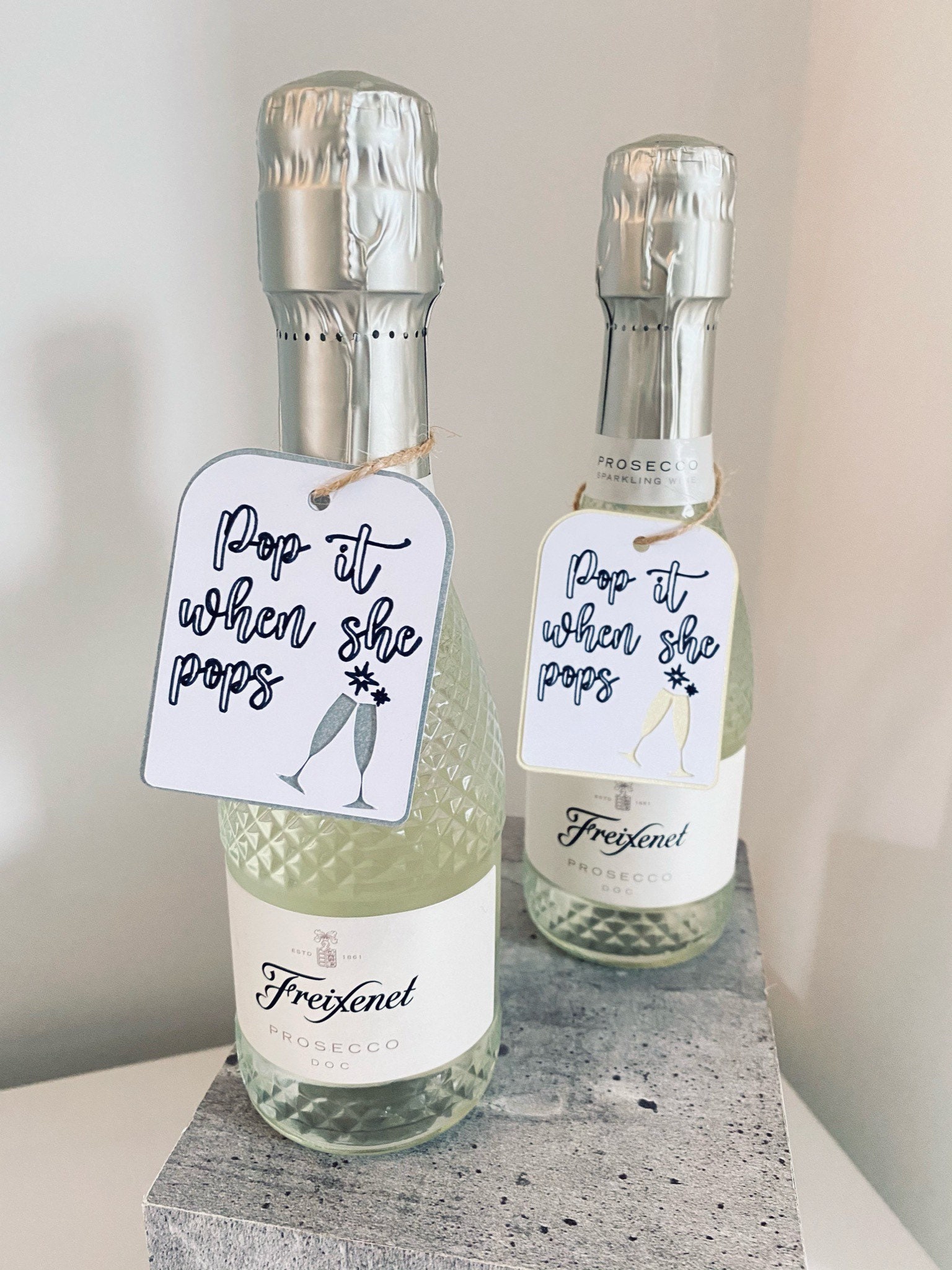 Baby Shower Favours/Baby Shower Champagne & Prosecco Tags/Baby | Etsy