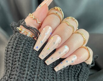 Nude Press on Nails - Etsy