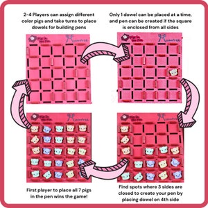 MUMTREE Pigs in The Pen | Wooden Board Game for Kids 4+ Years | Multiplayer Strategy Game | Family Toy | Develop Cognitive Skills