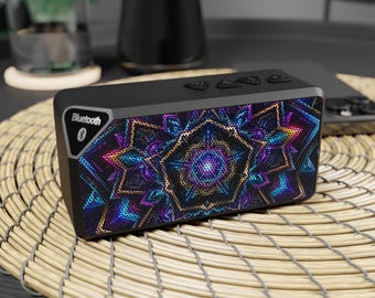 Altavoz Bluetooth con mandala geométrico psicodélico / Patrón caleidoscópico