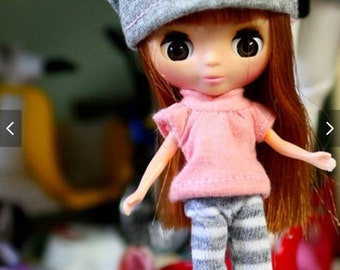 T-shirt, pants and hat for Petite blythe / Little Dal