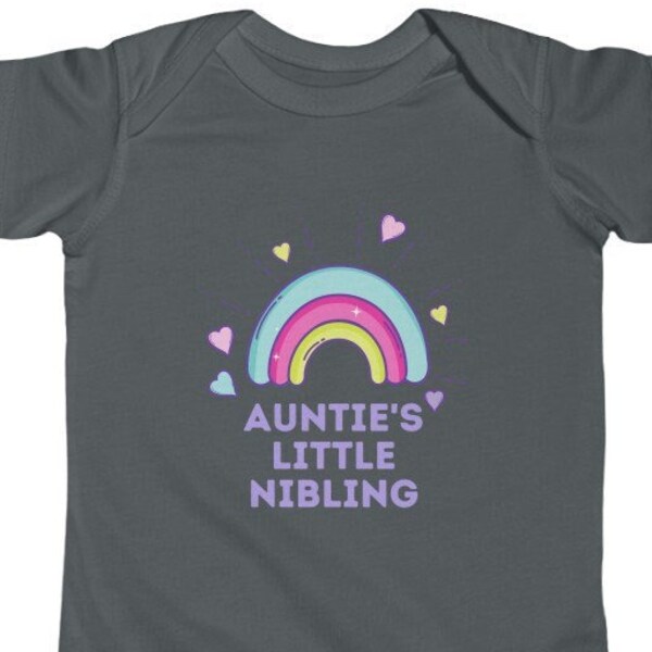 Auntie's Little Nibling - Gender Neutral Baby Onesie - Infant Fine Jersey Bodysuit