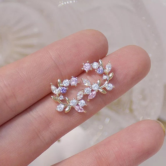 Lunar Blooms Stud Earrings Earrings Jewellery Korean Earrings