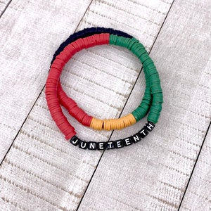 Juneteenth Heishi Bead Bracelet