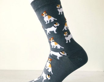 Jack Russell Socks for Jack Russell Terrier Rescue UK (Grey)