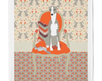 Italian Greyhound Cotton Tea Towel