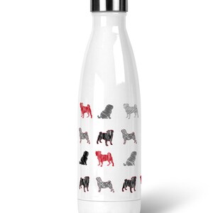 Pug Scribble Premium Stainless Steel Water Bottle