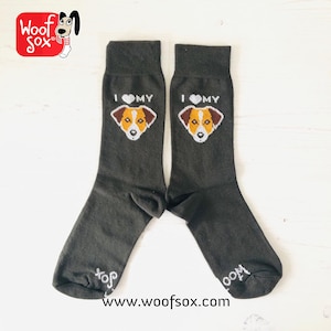 I Love My Jack Russell Socks for Jack Russell Terrier Rescue UK