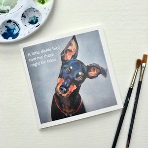 Tarjeta de felicitación con un Manchester Terrier