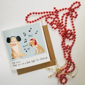 Tarjeta navideña con dos chihuahuas.
