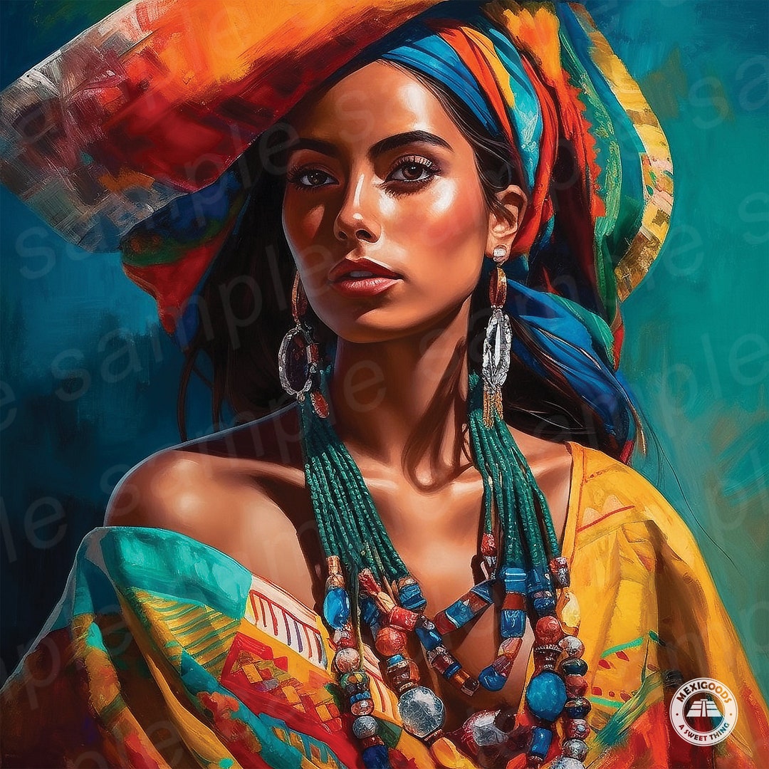 Mexican Wall Art Mexican Art Print Mexican Fashion Decor Mexican