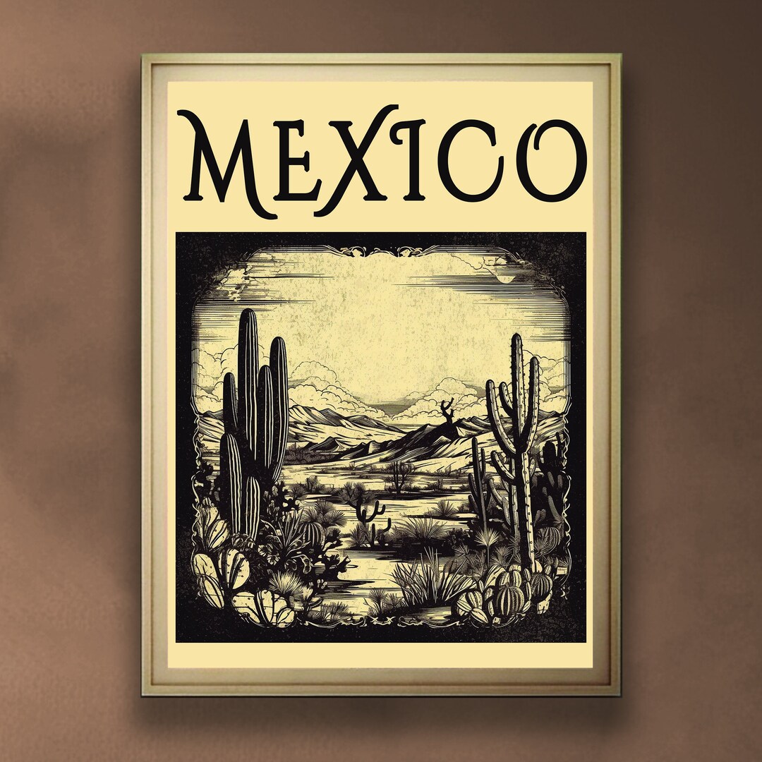 Mexico Wall Art Mexican Art Print Mi Mexico Wall Decor Mexican Culture