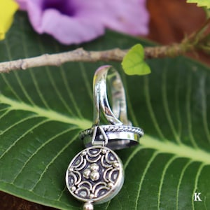 Massiver Gift Ring, Geheimer Message Ring, 925 Sterling Versilbert, mit Stein Ring, handgemachter Ring, Liebesring, kleines Kästchen Ring, Geschenk
