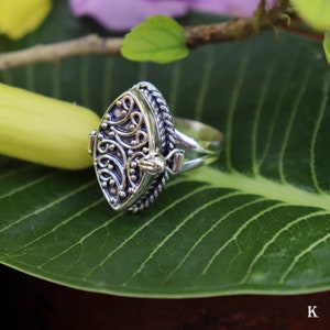 Gift Ring, Einzigartige geheime Nachricht ,925 Sterling Silber überzogen , ohne Stein, handgemachter Ring , Liebe Ring, kleine Box Ring , Geschenk für Sie