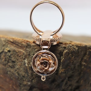 Rose Poison Ring Rose gold plated poison ring Locket Ring Rose Secret Box Ring Pill box ring Unique poison ring message Ring Mother day gift