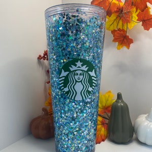 Starbucks 24oz Snow Globe Glitter Hearts Cup – The Rue Life