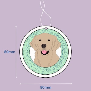 Hond auto luchtverfrisser, hond cadeau idee, Golden Retriever auto luchtverfrisser, hondenliefhebber cadeau, nieuwe auto cadeau, kous Filer