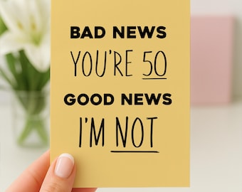 Funny 50th Birthday Card, Funny Birthday Card, Funny 50th Card, 50th Card For Men, 50th Birthday Gift, Milestone Birthday Card