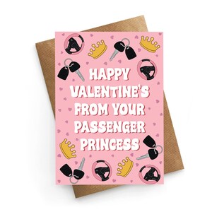 Carte de Saint-Valentin drôle, carte de Saint-Valentin petit ami, carte de princesse passagère, carte de Saint-Valentin, carte de Saint-Valentin mari, cadeau de la Saint-Valentin