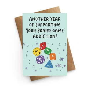 Carte d'anniversaire avec jeu de société, carte d'anniversaire de mari, carte d'anniversaire pour femme, carte d'anniversaire drôle, carte d'anniversaire pour lui, cadeau d'anniversaire de fiancé