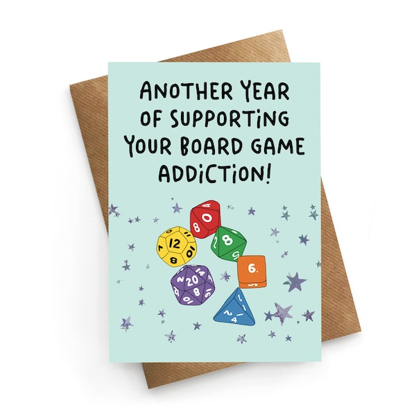 Board Game Birthday Card, Husband Birthday Card, Birthday Card For Wife, Funny Birthday Card, Birthday Card For Him, Fiancé Birthday Gift