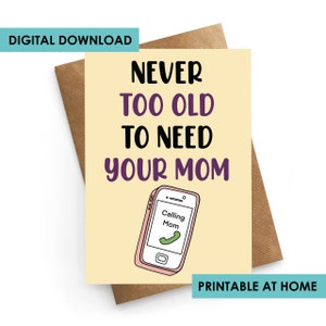 Cartão de Dia das Mães para impressão, Cartão de Dia das Mães Engraçado, Cartão de Madrasta, Cartão de Download Instantâneo, Cartão de Mãe