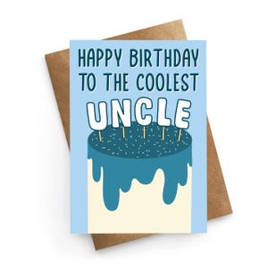 Birthday Card Uncle, Uncle Birthday Card, Best Uncle Card, Brother Birthday Gift, Birthday Uncle, From Nephews, Card From Niece