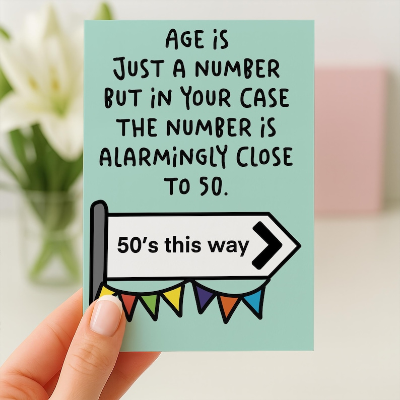 49th Birthday Card, Late 40's Birthday Card, 50 Next Year Card, Last Year Of Your 50's Card, Funny Aging Birthday Card, 49th Birthday Card image 1
