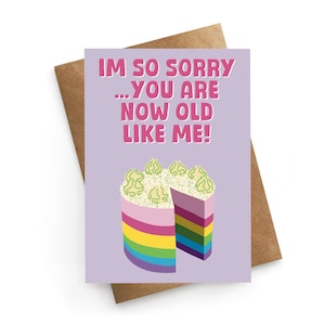 Carte d'anniversaire drôle, carte d'anniversaire d'un ami, cadeau d'anniversaire pour elle, anniversaire de soeur, carte d'anniversaire plus jeune et meilleure amie, carte d'anniversaire de fille