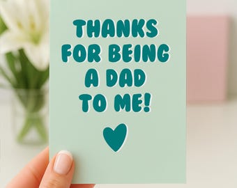 Vatertagskarte, Stiefvaterkarte, wie ein Vater für mich, danke, dass er ein Vater ist, Opa-Vatertagskarte, für Mutter am Vatertag, Vaterfigur