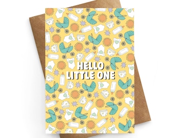 New Baby Card, Congratulations Baby Card, Congratulations, Baby Shower Card, Expecting Parent Card, Baby Girl, New Baby Gift