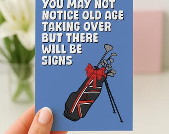 Funny Birthday Card For Him, Husband Birthday Card, Golf Birthday Card, Funny Golfing Card, Funny Hobby Birthday Card, Golfing Gift Husband