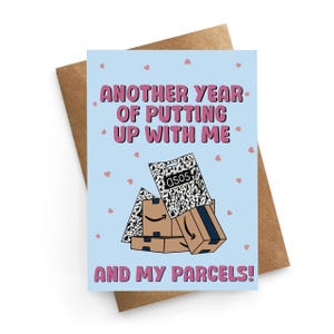 Tarjeta de aniversario divertida, tarjeta de aniversario para novio, tarjeta de paquetes, tarjeta de aniversario, tarjeta de aniversario para esposo, regalo de aniversario