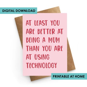 DESCARGA DIGITAL, Tarjeta imprimible para el Día de la Madre, Tarjeta divertida para el Día de la Madre, Regalo para el Día de la Madre, Tarjeta de descarga instantánea, Tarjeta para mamá, Tarjeta para mamá