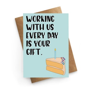 Work Friend Birthday Card, Office Birthday Card, Colleague Birthday Card, Work Bestie, Boss Birthday Card, Work Mate Birthday