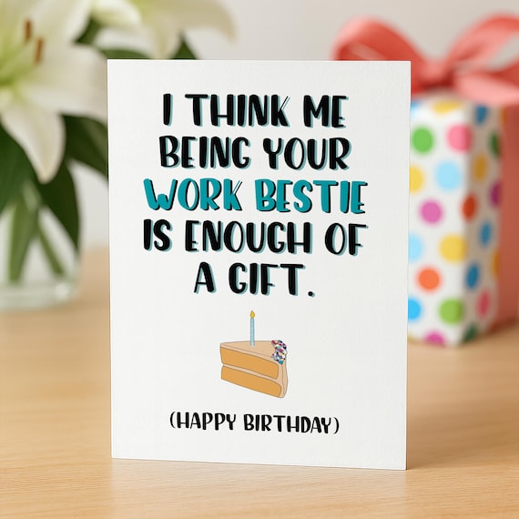Biglietto d'Auguri Divertente per un Collega, Biglietto d'Auguri di Buon Compleanno per un Amico di Lavoro Umoristico Regali di Compleanno per l'Ufficio per Capi Capo Datore di Lavoro Leader