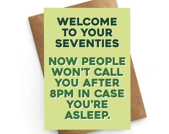 Funny 70th Birthday Card, Dad 70th Birthday Card, Seventy Card, Birthday Card For Brother, Sarcastic Birthday Card, 70th Gift, For Him