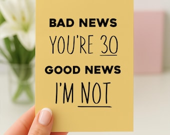 30e verjaardagskaart voor hem, 30e verjaardagscadeau voor haar, 30e cadeau, broer 30e verjaardagskaart, 30e verjaardag grappig, kaart 30