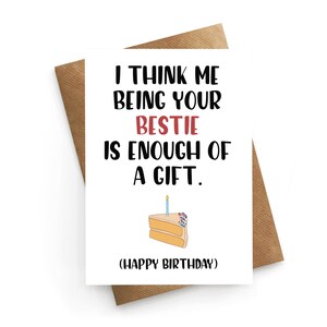 Geburtstagskarte Bestie, lustige Geburtstagskarte, beste Freundin Geburtstagskarte, Geburtstagsgeschenk Bestie, süße Geburtstagskarte für sie