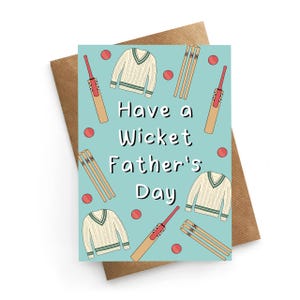 Cricket Birthday Dad Card, Birthday Card Dad, Funny Birthday Card Dad, Dad Gift, Cricket Themed Birthday Card For Dad
