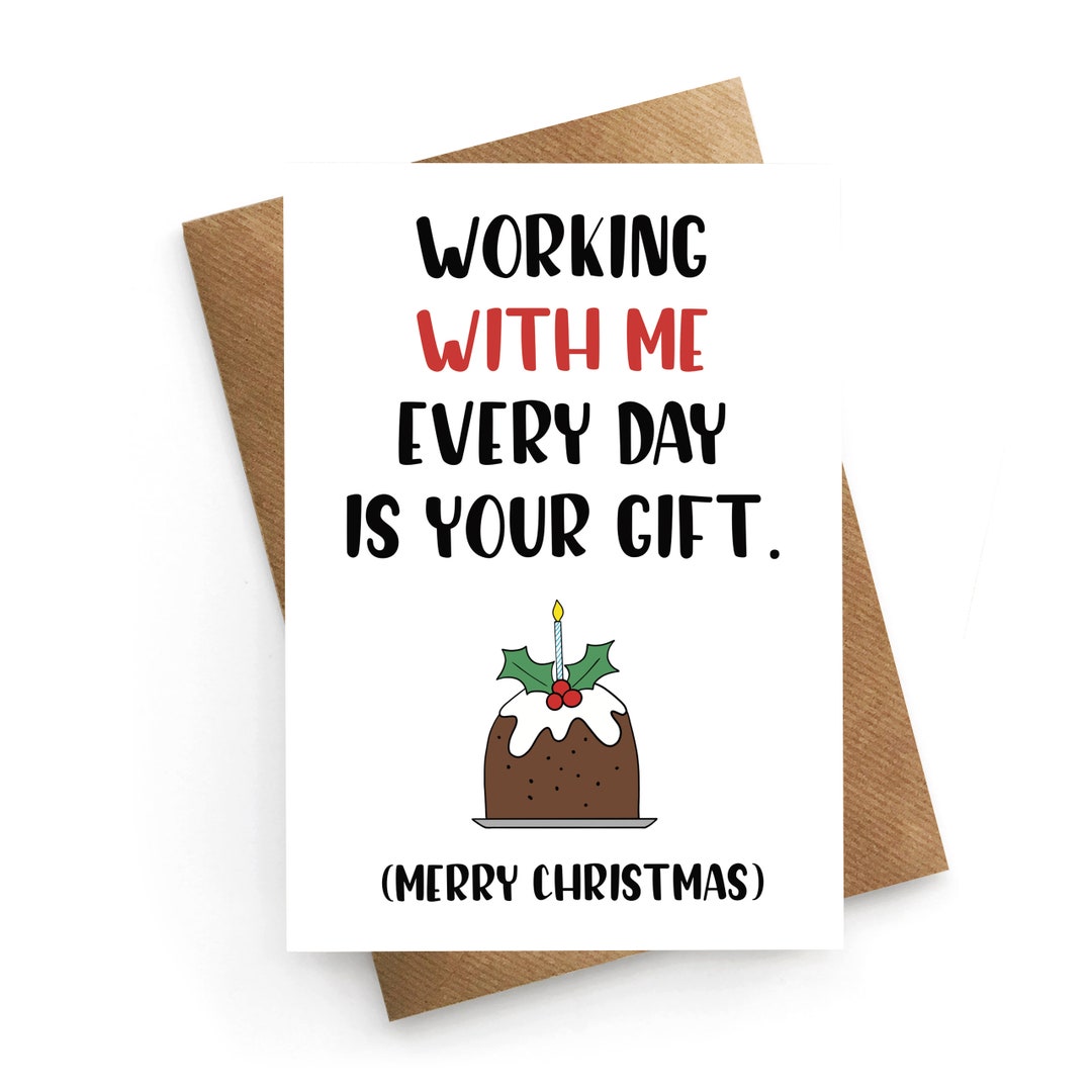 Christmas Card Colleague, Christmas Card Work Bestie, Holiday Card Boss