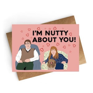 Tarjeta de aniversario novio, loco por ti, tarjeta de aniversario para ella, regalo de aniversario de esposa