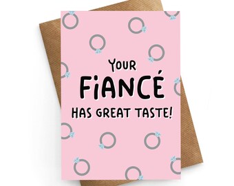 Tarjeta de compromiso divertida para un amigo, tarjeta de despedida de soltera, tarjeta de compromiso, tarjeta de felicitación mejor amigo, tarjeta de pareja comprometida, tarjeta de prometido,