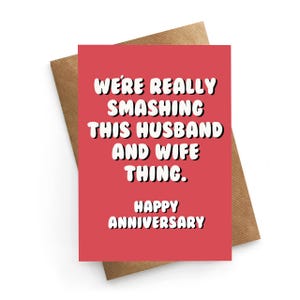 Tarjeta de aniversario divertida, tarjeta de aniversario para el esposo, tarjeta de aniversario para la esposa, ¡Un matrimonio espectacular!, tarjeta de aniversario, regalo de aniversario.