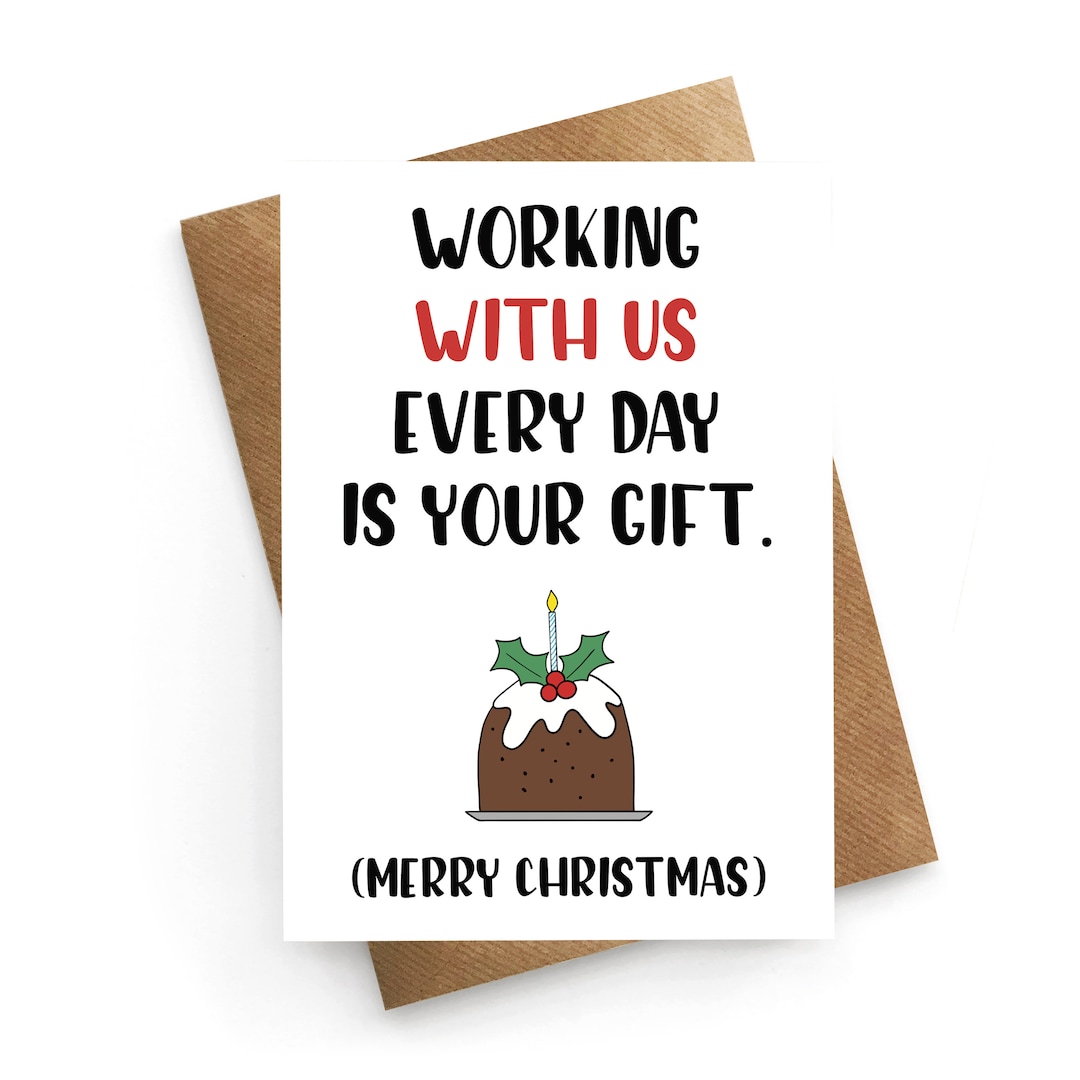 Christmas Card Colleague, Christmas Card Work Bestie, Holiday Card Boss