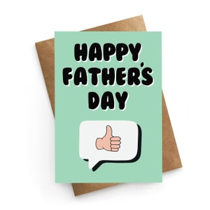 Carte fête des pères, carte emoji pouce levé, fête des pères drôle, blague papa, texte carte papa, cadeau papa drôle, carte papa OK, cadeau fête des pères