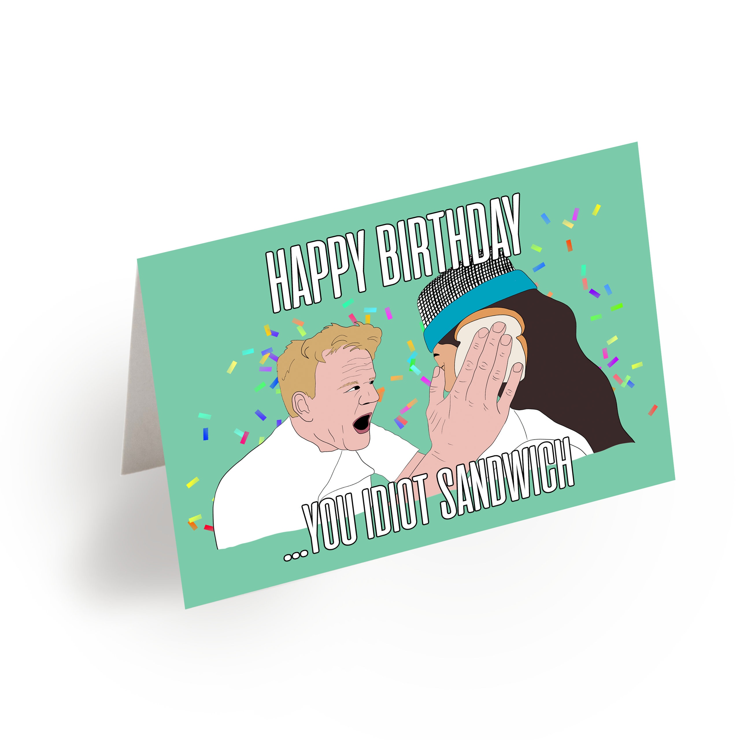 Birthday Card Funny Idiot Sandwich Card Birthday Card for - Etsy
