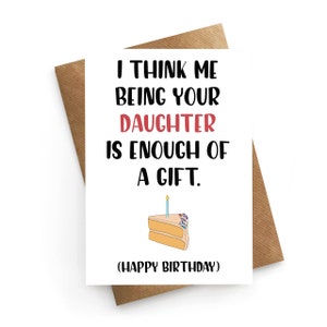Geburtstagskarte Papa, lustige Geburtstagskarte, Geburtstagskarte Mama, Mama Geburtstag, von Ihrer Tochter, Mama Geburtstagsgeschenk
